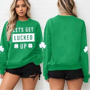Green St. Patrick’s Day Lightweight Pullover Sweatshirt. Size XL. New